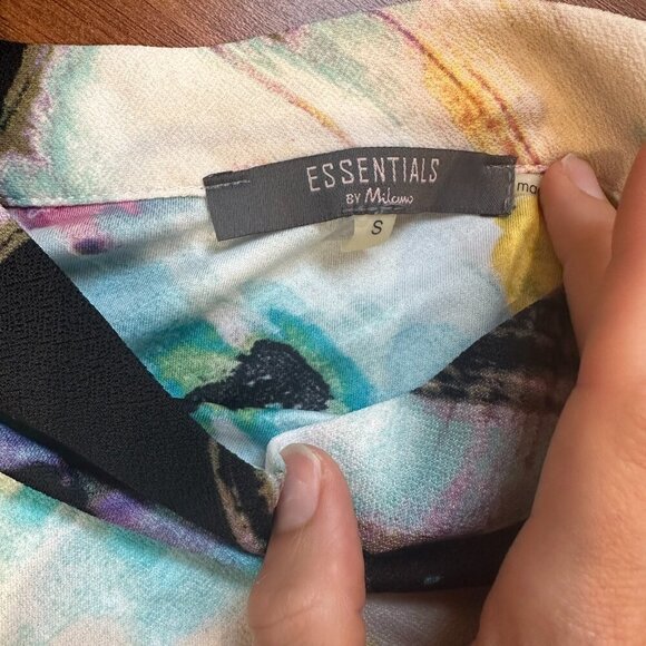 Watercolor Womens Blouse Size Small NYFW inspired - Picture 2 of 6